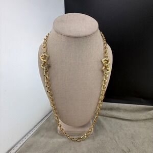 Vintage Givenchy Necklace Gold Tone SIgned 36"